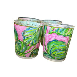 Four Lilly Pulitzer acrylic cocktail Glasses
